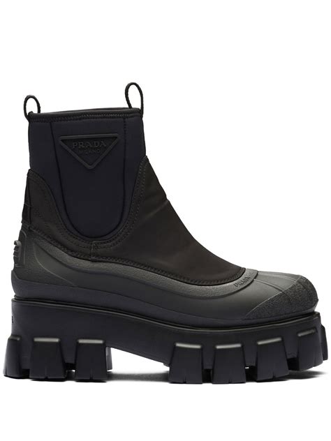 prada lug sole ankle boots|designer Prada booties.